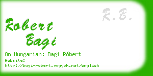 robert bagi business card